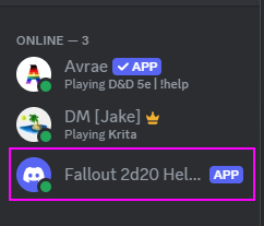 The bot should show up as a user