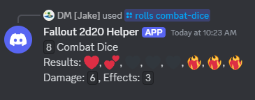 A screenshot of the response in Discord