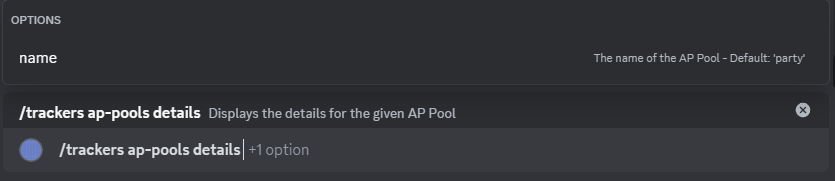 A screenshot of the command definition in Discord