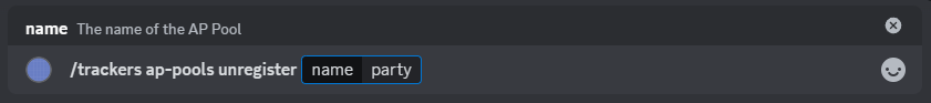 A screenshot of the command definition in Discord