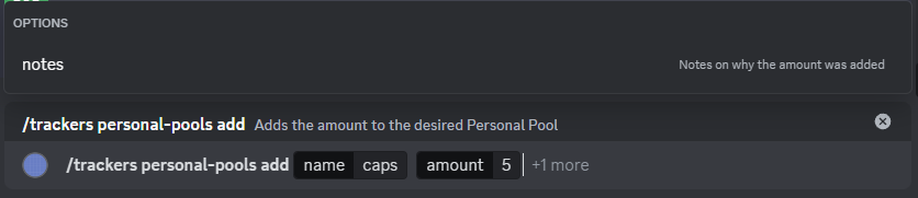 A screenshot of the command definition in Discord