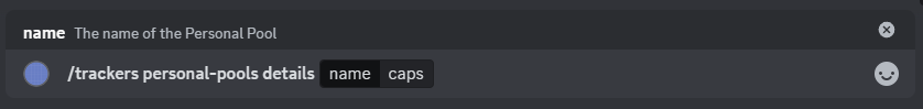 A screenshot of the command definition in Discord