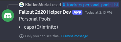 A screenshot of the response in Discord