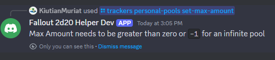 A screenshot of the response in Discord